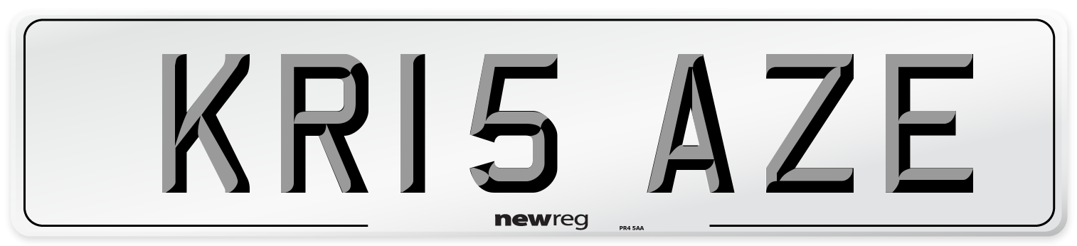 KR15 AZE Number Plate from New Reg